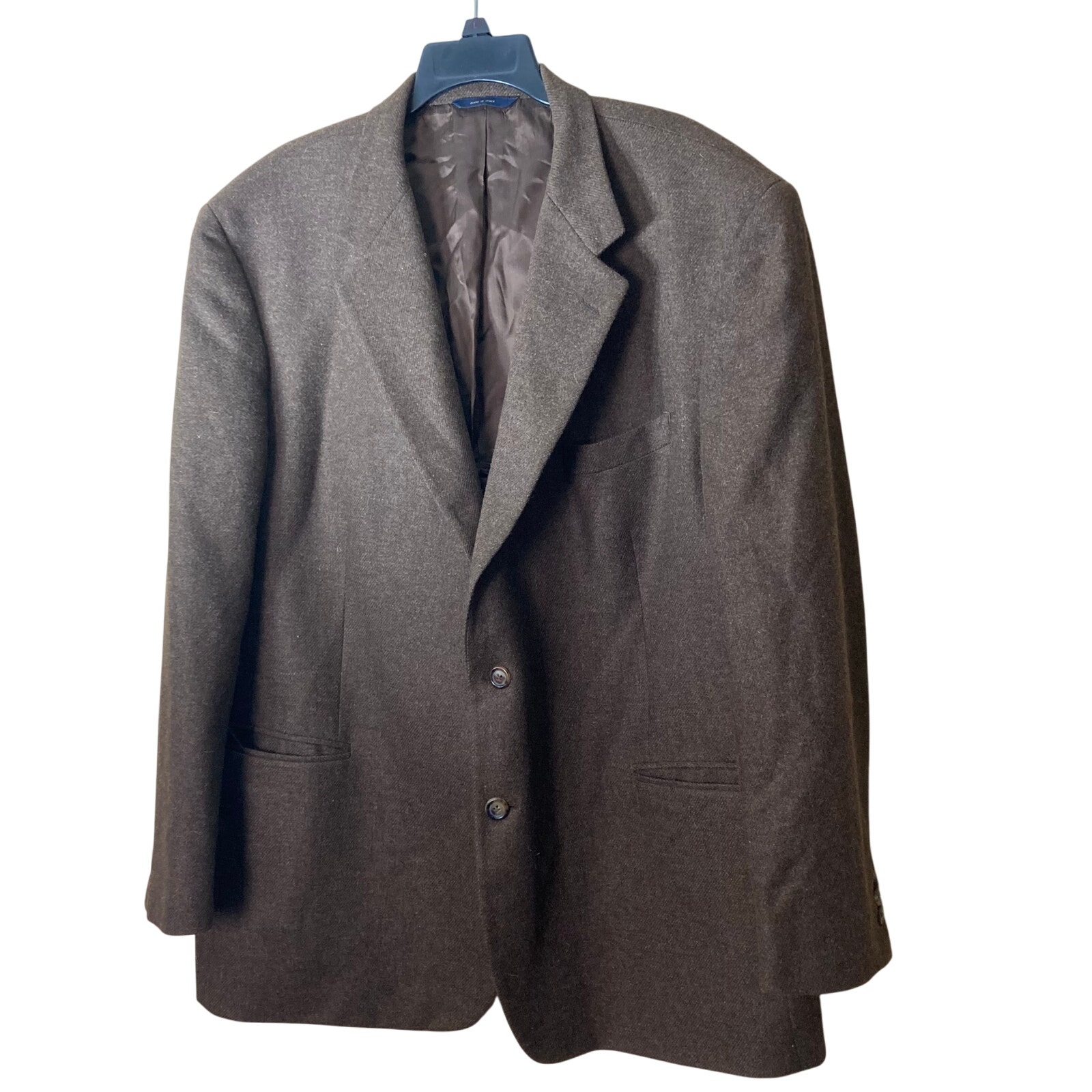 Brooks Brothers Brown Cashmere Blazer Italy 24"P / 33" Length Xxl